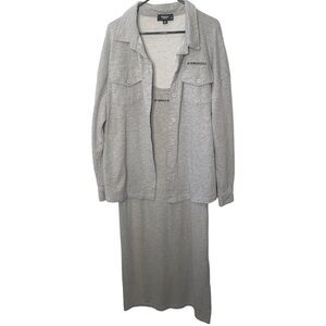 Missguided 2pcs Maternity Button Cardigan Top‎ And Sleeveless Bodycon Dress​​